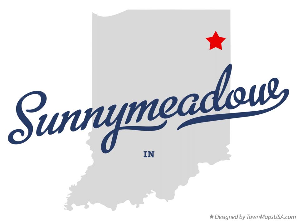 Map of Sunnymeadow Indiana IN
