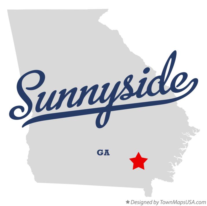 Map of Sunnyside Georgia GA