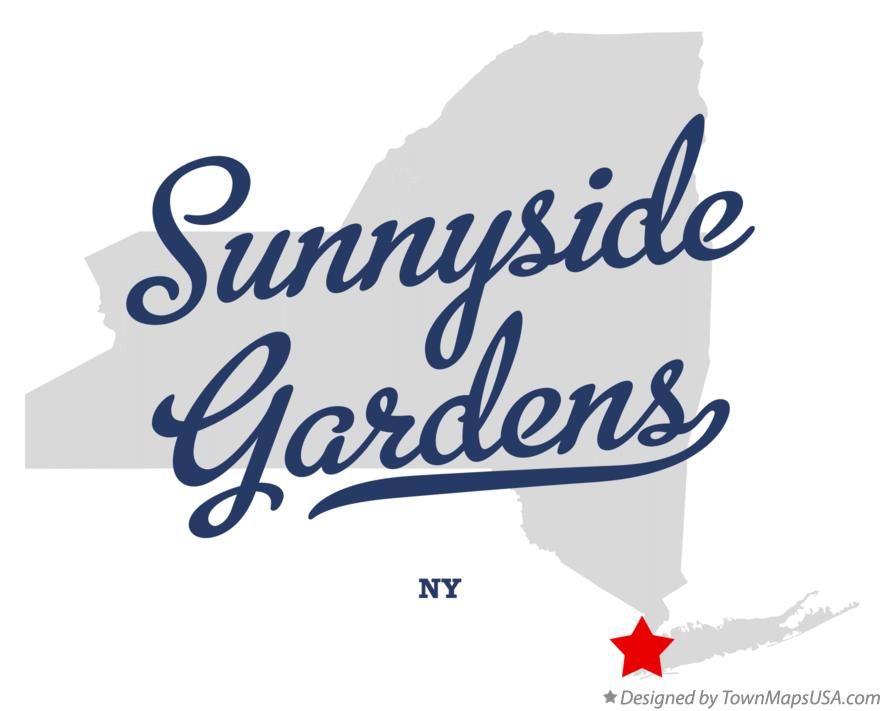 Map of Sunnyside Gardens New York NY