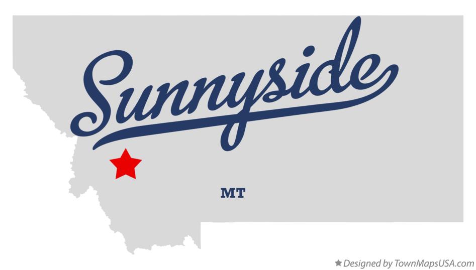 Map of Sunnyside Montana MT
