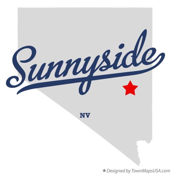 Map of Sunnyside Nevada NV