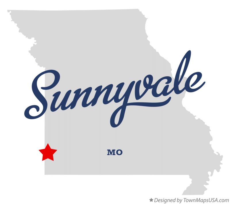 Map of Sunnyvale Missouri MO