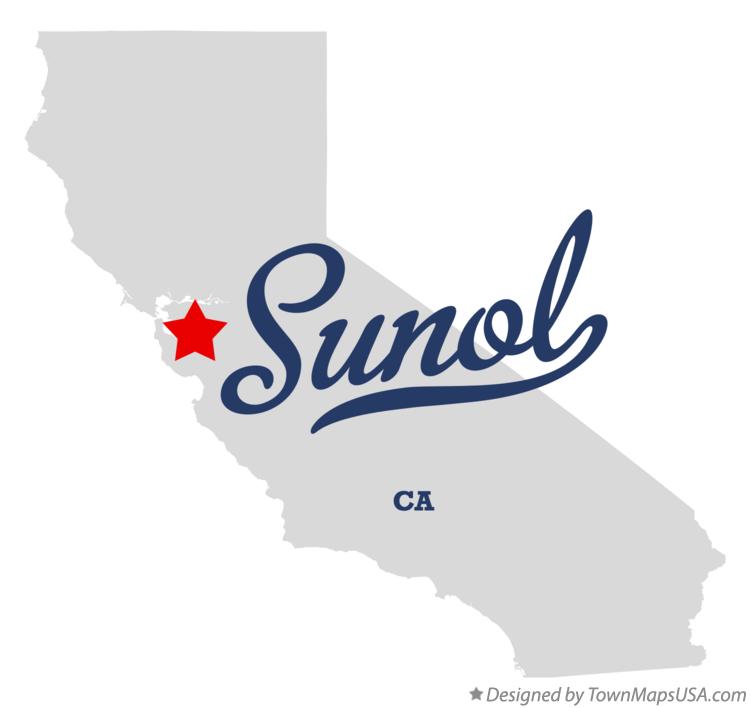 Map of Sunol California CA