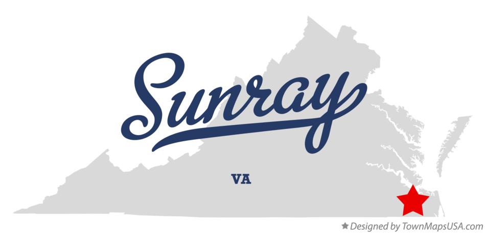Map of Sunray Virginia VA