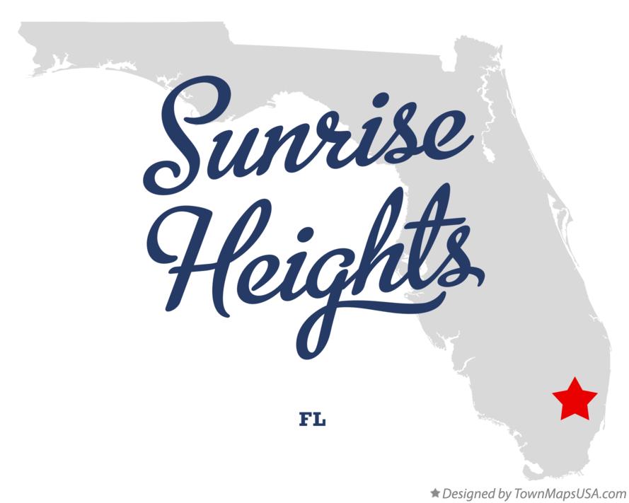 Map of Sunrise Heights Florida FL