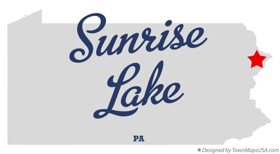 Map of Sunrise Lake Pennsylvania PA
