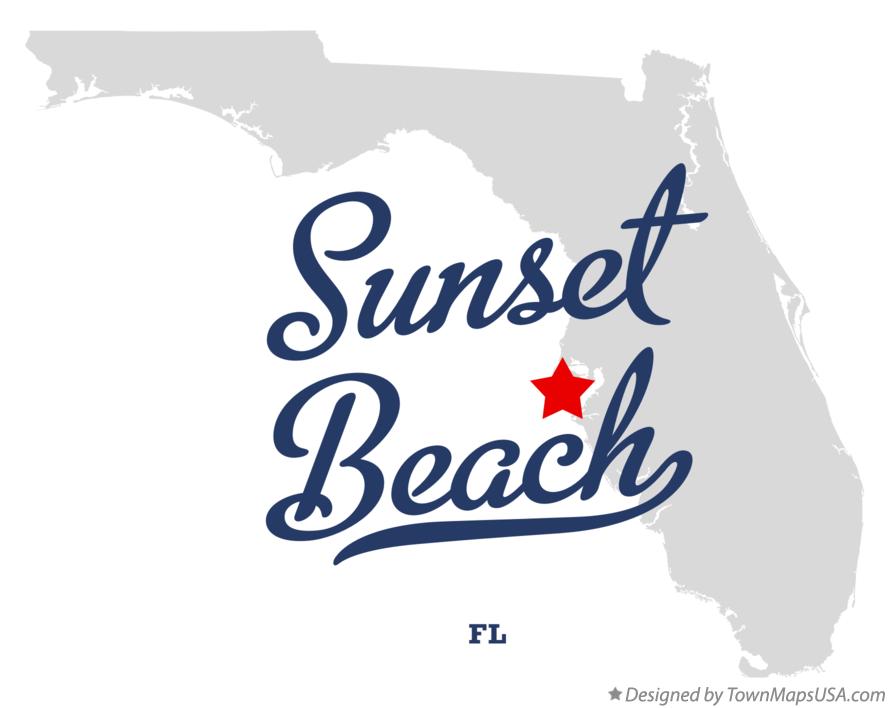Map of Sunset Beach Florida FL