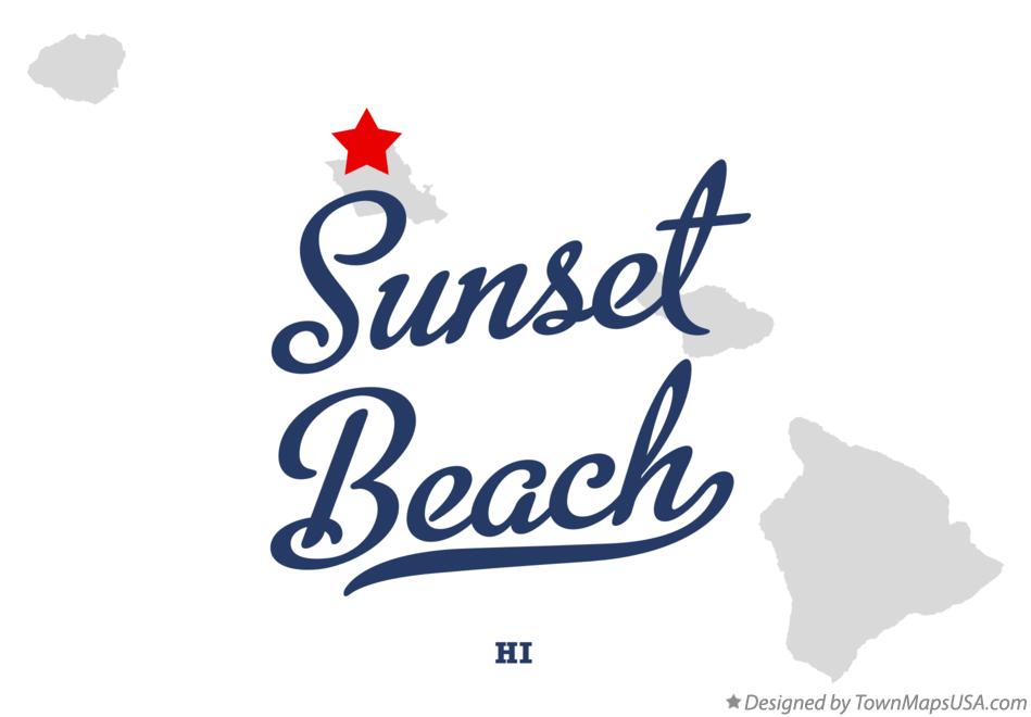 Map of Sunset Beach Hawaii HI
