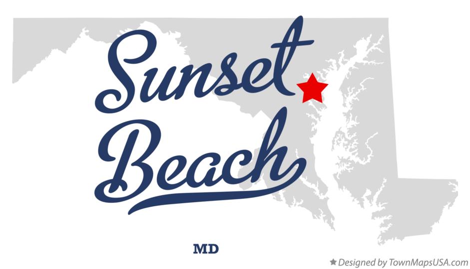 Map of Sunset Beach Maryland MD
