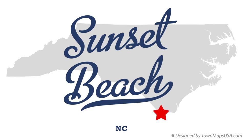 Map of Sunset Beach North Carolina NC