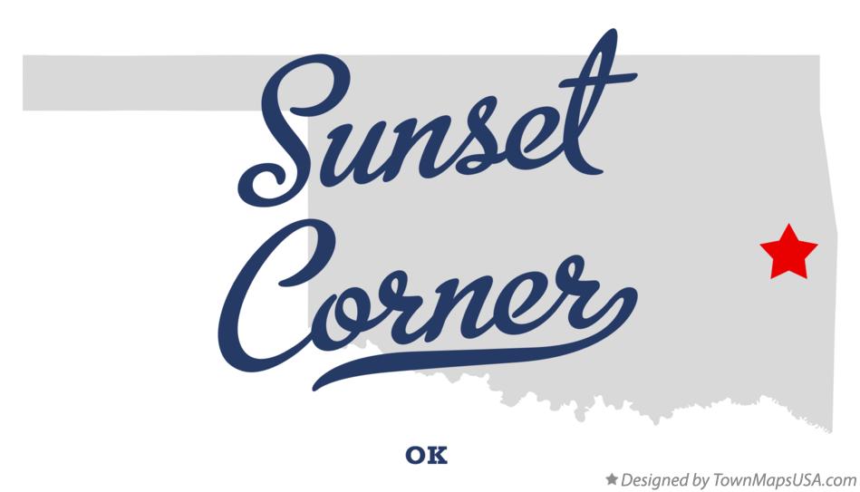 Map of Sunset Corner Oklahoma OK