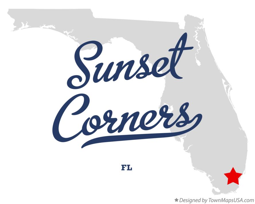 Map of Sunset Corners Florida FL