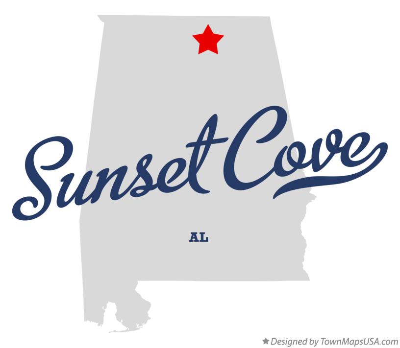 Map of Sunset Cove Alabama AL