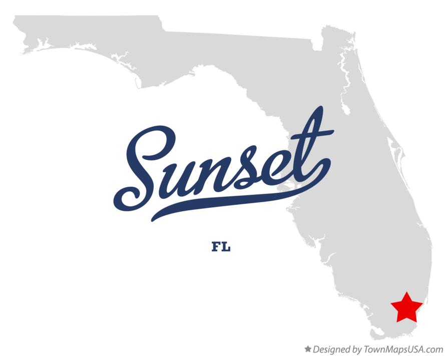 Map of Sunset Florida FL