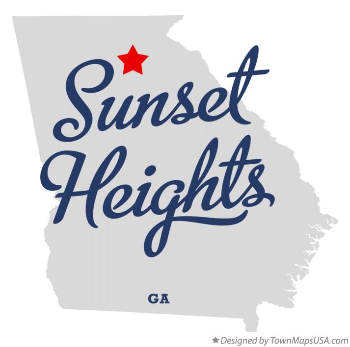 Map of Sunset Heights Georgia GA