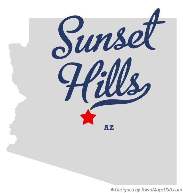 Map of Sunset Hills Arizona AZ