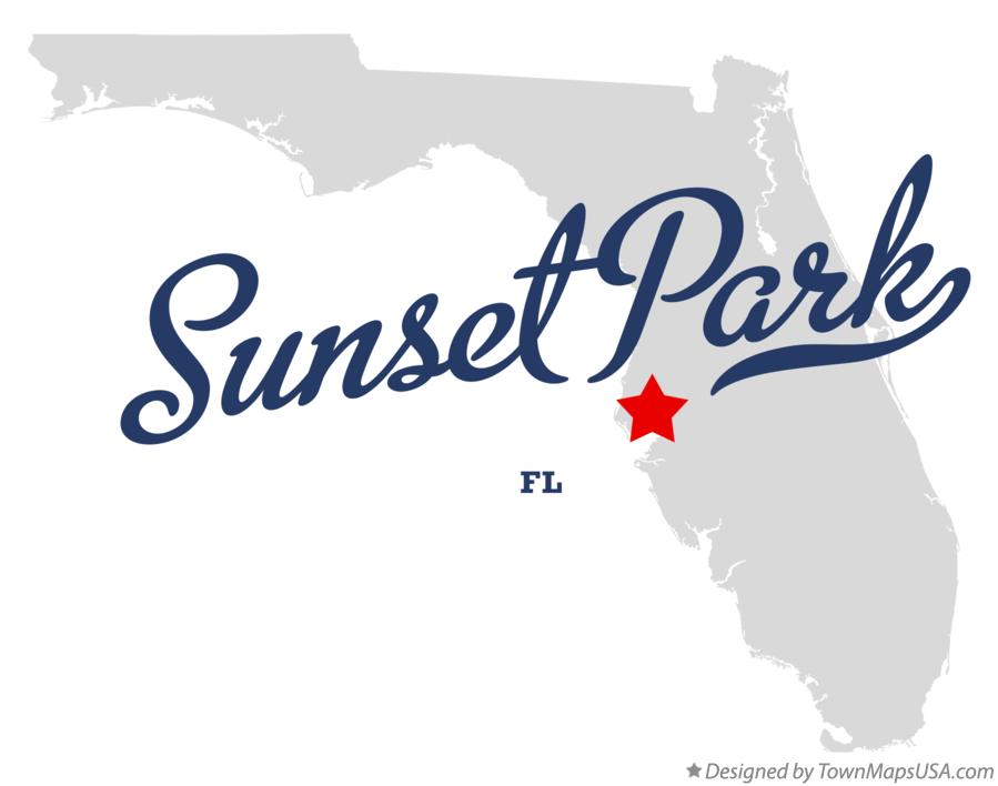 Map of Sunset Park Florida FL
