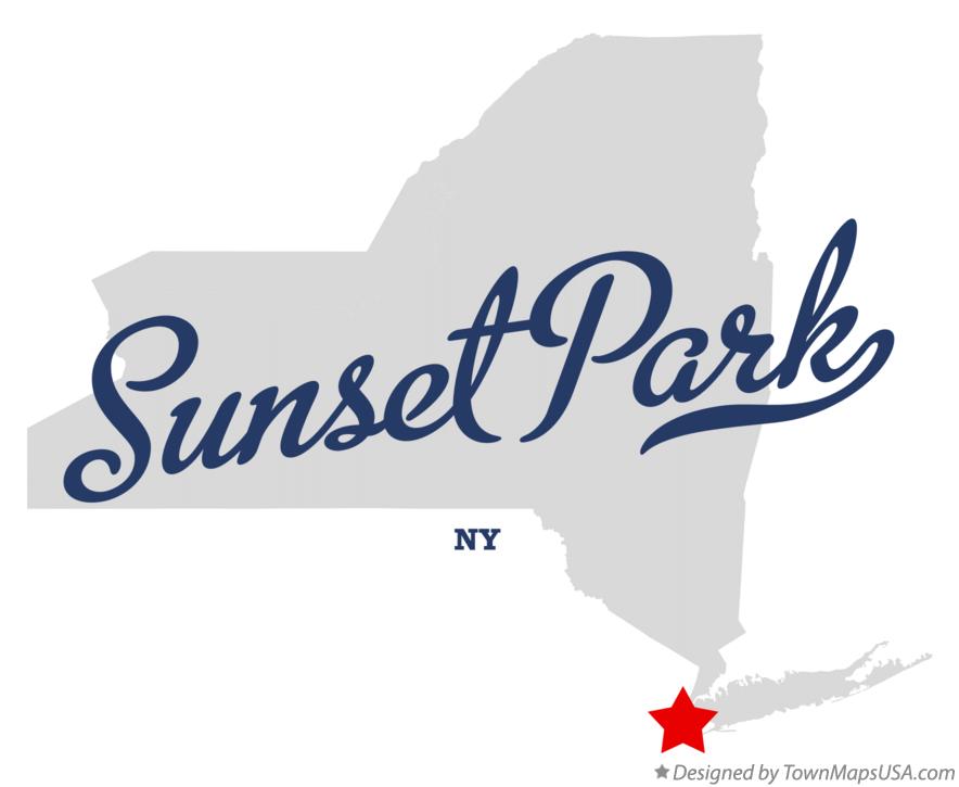 Map of Sunset Park New York NY