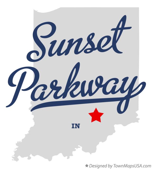 Map of Sunset Parkway Indiana IN