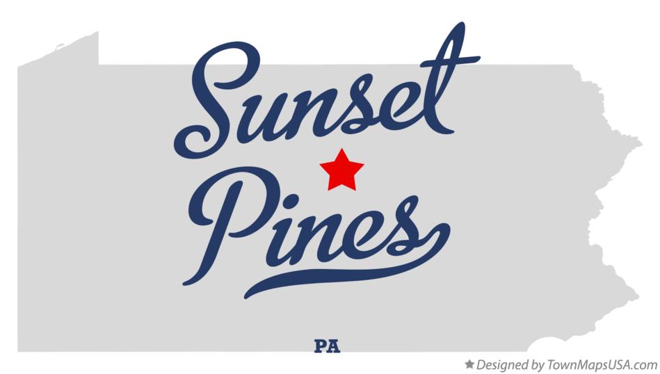 Map of Sunset Pines Pennsylvania PA