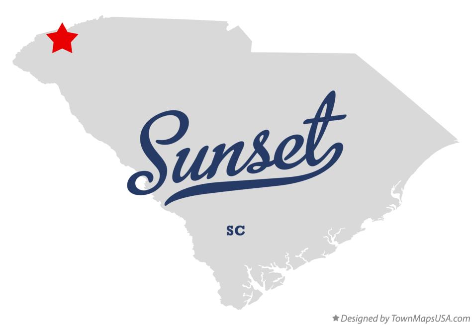Map of Sunset South Carolina SC