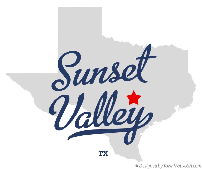 Map Of Sunset Valley Tx Texas 4832