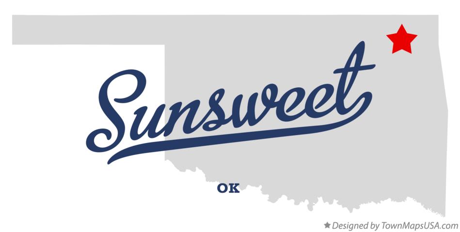 Map of Sunsweet Oklahoma OK