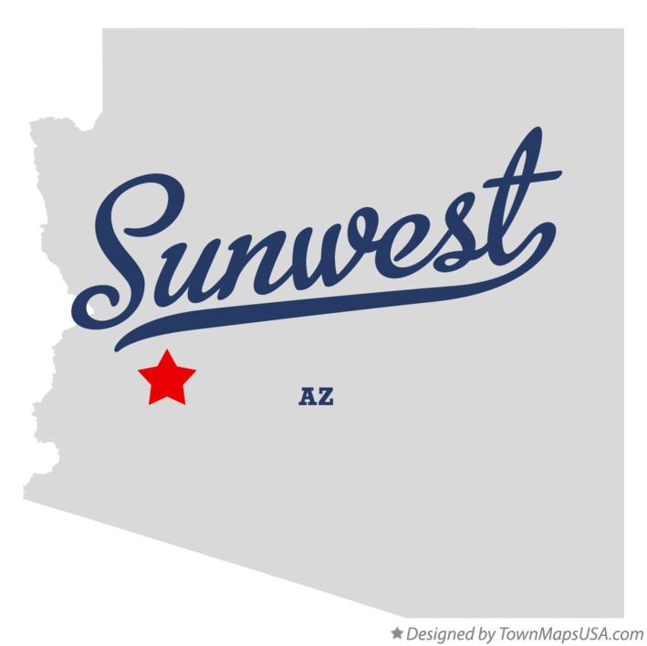 Map of Sunwest Arizona AZ