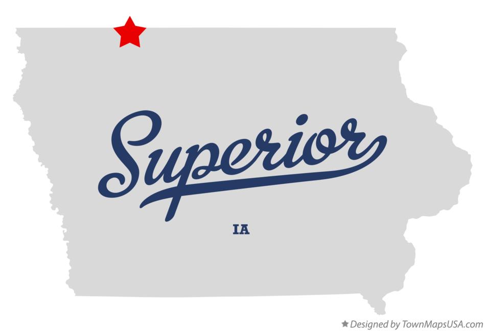 Map of Superior Iowa IA