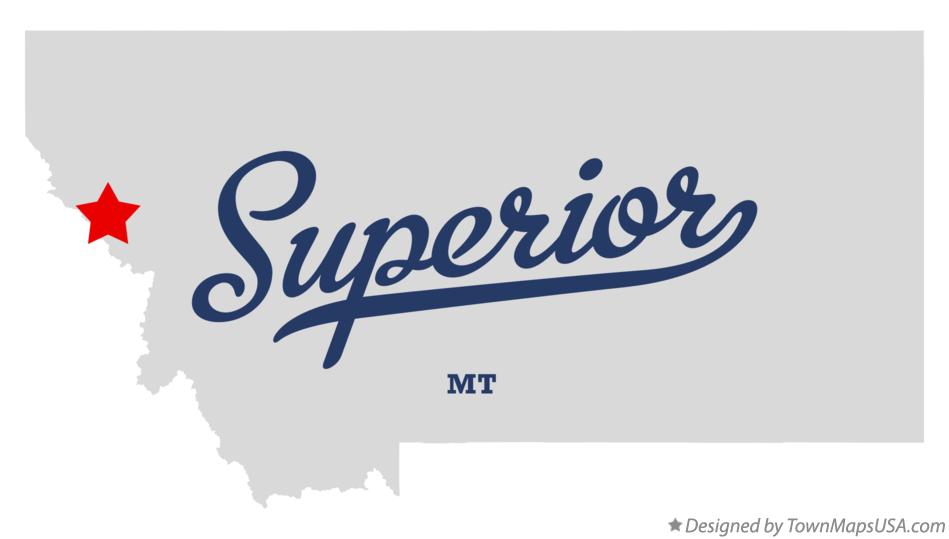 Map of Superior Montana MT