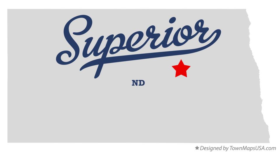 Map of Superior North Dakota ND