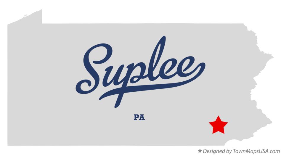 Map of Suplee Pennsylvania PA