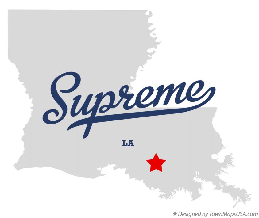 Map of Supreme Louisiana LA