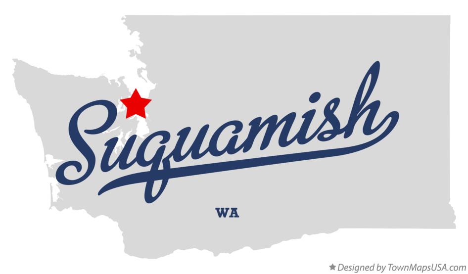 Map of Suquamish Washington WA