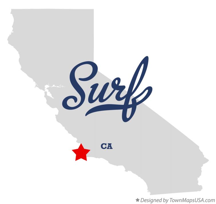 Map of Surf California CA