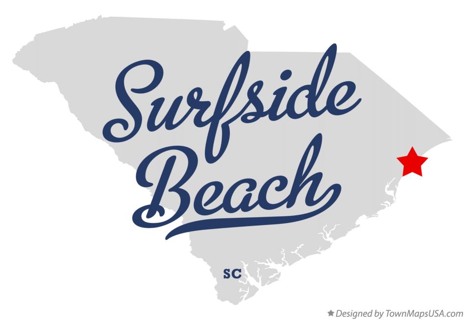 Map Of Surfside Beach SC South Carolina