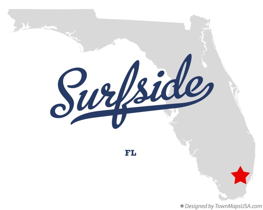 Map of Surfside Florida FL
