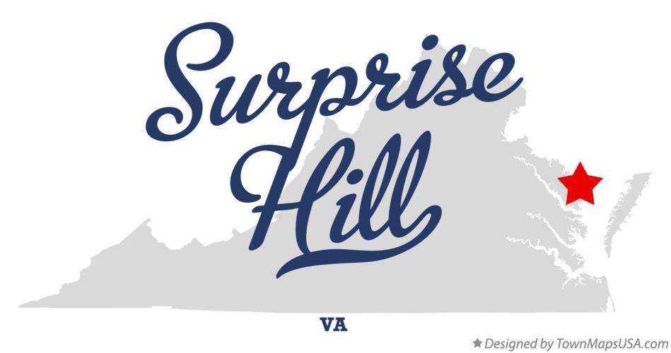 Map of Surprise Hill Virginia VA