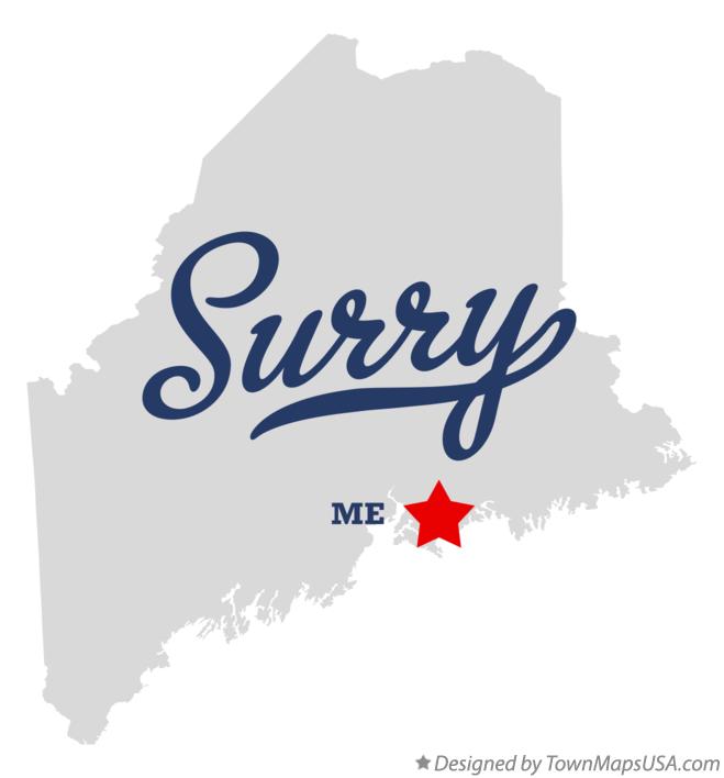 Map of Surry Maine ME