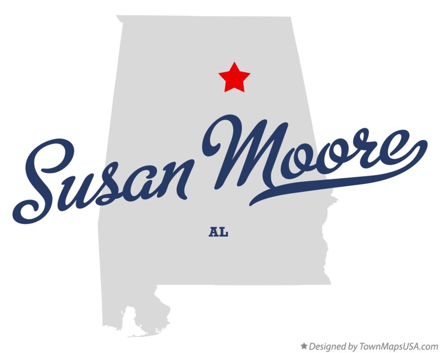 Map of Susan Moore Alabama AL