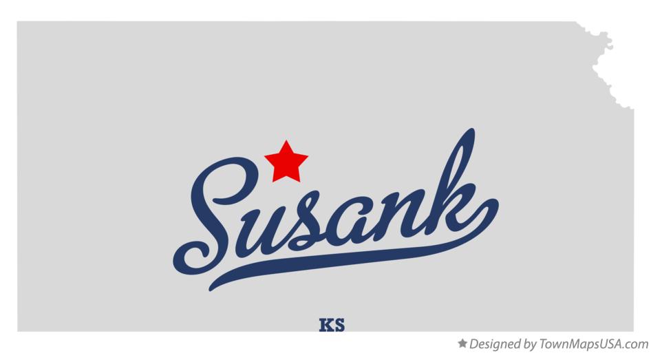 Map of Susank Kansas KS