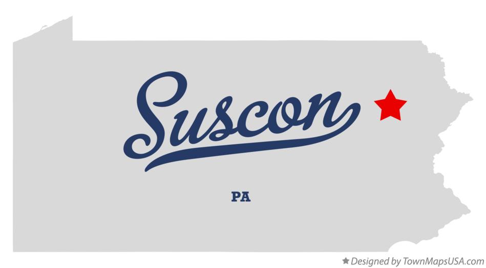 Map of Suscon Pennsylvania PA