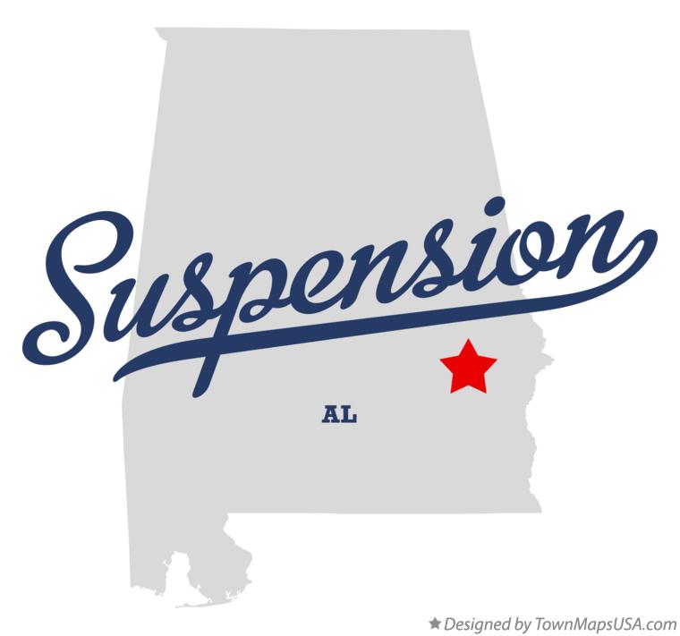 Map of Suspension Alabama AL