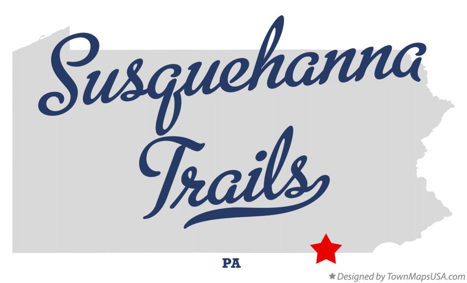 Map of Susquehanna Trails Pennsylvania PA