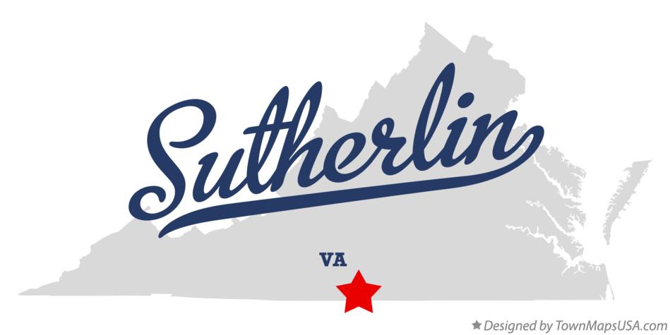 Map of Sutherlin Virginia VA
