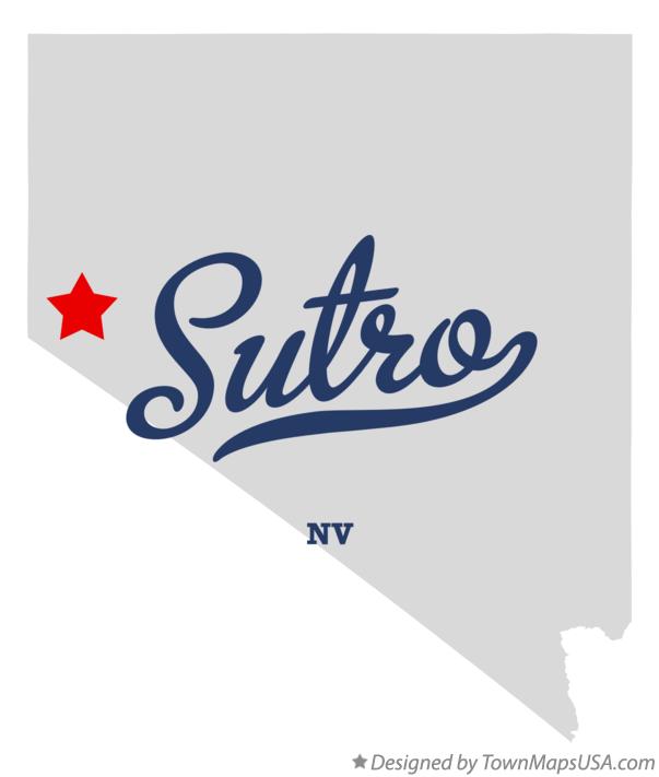 Map of Sutro Nevada NV
