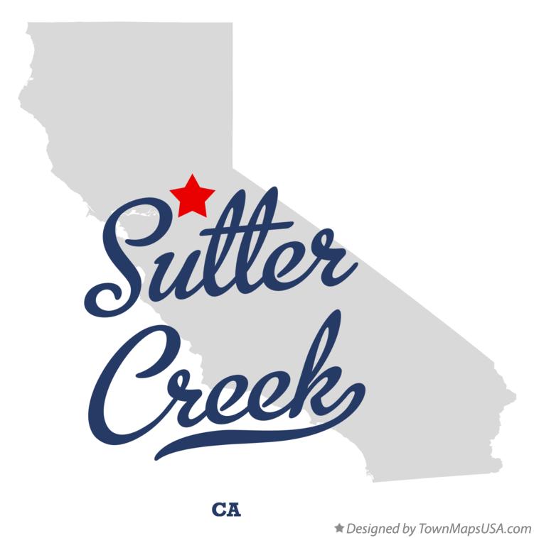 Map of Sutter Creek California CA