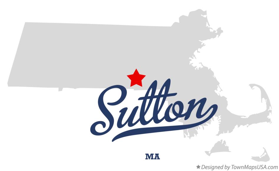 Map of Sutton Massachusetts MA