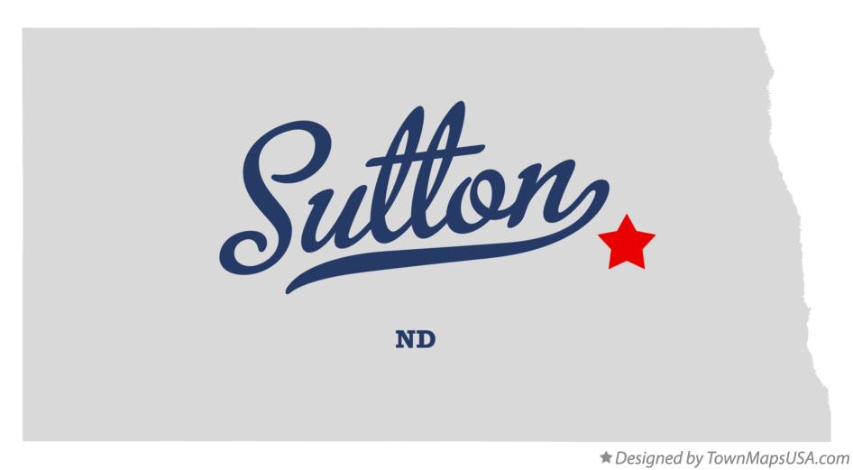 Map of Sutton North Dakota ND