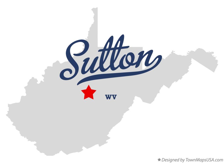Map of Sutton West Virginia WV
